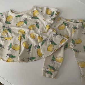 Lil Lemons Matching Lemon Top and Pants